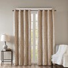 Grungis 50x84 Inch Polyester Knitted Jacquard Damask Total Blackout Curtain Panels with Grommet Top for Living Room,Bedroom - 2 of 4