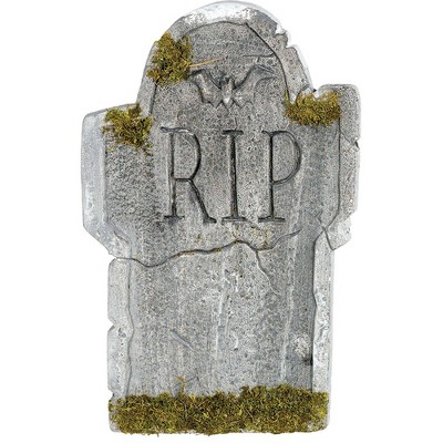 Mossy Bat Tombstone Halloween Prop