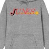 Persona 4 Junes Logo Long Sleeve Athletic Heather Adult Hooded Sweatshirt - 2 of 3