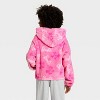Girls' Barbie Woobie Zip-Up Hooded Sweatshirt - Pink - 3 of 4