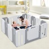 Infans 14 Panels Baby Safety Playpen Kids Safety Activity Play Center w/ Drawing Board - 2 of 4