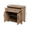 Pantry Cabinets, with Telescoping Metal Glides Wood Closet for Kitchen Buffet Cabinet, Modern Farmhouse Double Barn Door Accent Cabinet - 2 of 4