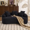 NicBex Modern Chenille Upholstered Curved Loveseat Sofa Couch with 3 Pillows,2-Seater Futon Couch Sofa for Living Room,Bedroom - 2 of 4
