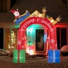 Outsunny 9ft Christmas Inflatables Outdoor Decorations Arch with Santa Claus Riding a Sled, Blow-Up LED Yard Christmas Decor for Garden, Lawn, Party - 2 of 4