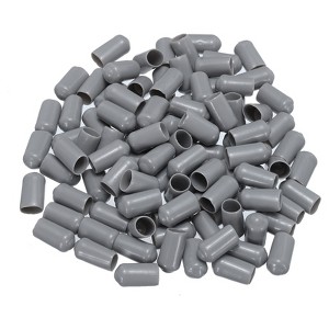 Unique Bargains Vinyl Rubber Screw Thread Bolt Plug Round Tube Insulated Protective Caps 100 Pcs - 1 of 4