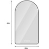 ALEXOUN 28"x48"Arched Mirror for Bathroom,Anti-Fog,Modern VanityMirror, Perfect for over Sink,Black Frame - 3 of 4