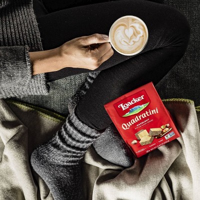 Loacker Quadratini Hazelnut Bite Size Wafer Cookies - 8.82oz