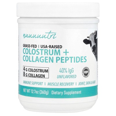 Nutri Colostrum + Collagen Peptides, Unflavored, 12.7 oz (360 g)