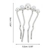 Unique Bargains Women's Fashion U-shaped Faux Pearls Decorative Hairpin 1 Pc - 4 of 4