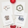 Dessie 40 Rustic Christmas Cards Boxed Set 4” x 6” Farmhouse Coastal Holiday Cards with Kraft Envelopes & Stickers Bulk Variety Pack All Unique - 2 of 4