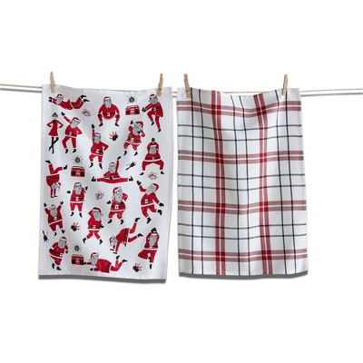 tagltd Oh What Fun Santa Dishtowel Set Of 2