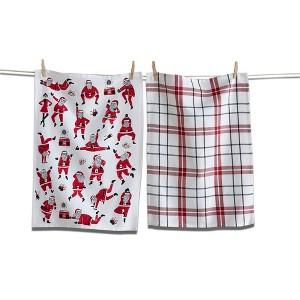 tagltd OH WHAT FUN SANTA DISHTOWEL Set of 2 - 1 of 2