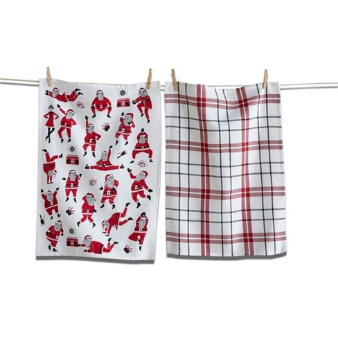 tagltd OH WHAT FUN SANTA DISHTOWEL Set of 2 - image 1 of 2