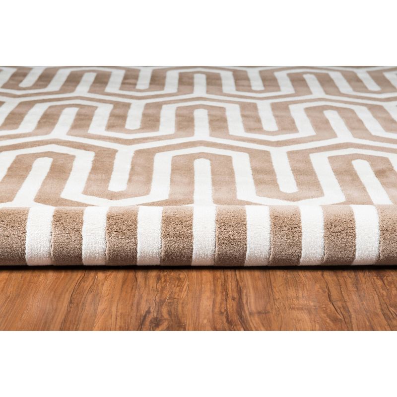 Roma Tangent Area Rug - Ivory - (5'3" x 7') - Linon, 4 of 7