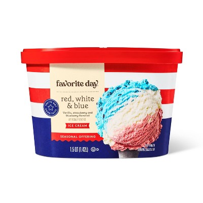 Vanilla and Berry Red White and Blue Frozen Ice Cream - Favorite Day™