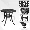 Maggift Patio End Tables, Modern Decorative Side Tables, Stylish Design for Patio, Living Room, Indoor and Outdoor Use, Black, 23.6"*23.6"*20.7" - 4 of 4