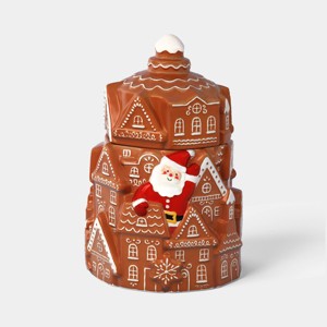 Christmas Stoneware Gingerbread Cookie Jar - Wondershop™ - 1 of 3