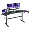 Racxily Sport TS911D Gaming Desk with Shelves & Accessory Holder, Black - 4 of 4