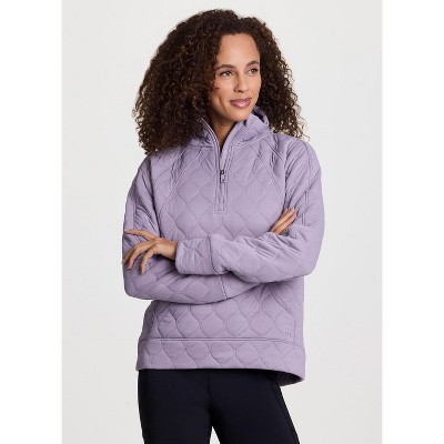 Avalanche Outdoor Super Soft Quilted Quarter Zip Sweatshirt Mock Neck Pullover with Pocket