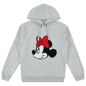 Ladies Mickey Mouse Fashion Hoodie - Disney Mickey and Minnie Mouse Classic Crochet Patch Hoodie Sweatshirt - 1 of 1