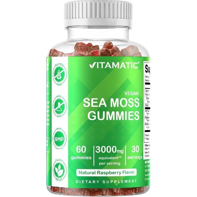 Vitamatic Irish Sea Moss Gummies – 3000mg Equivalent – 60 Ct