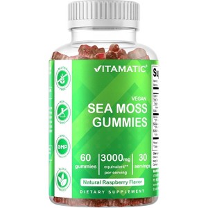 Vitamatic Irish Sea Moss Gummies – 3000mg Equivalent – 60 Ct - 1 of 4