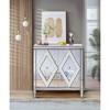 Bella Depot 31.5''W Storage Cabinett With Mirror Trim And Diamond Shape Design For Living Room, Dining Room, Entryway, Kitchen - 3 of 4