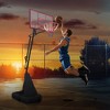 Portable Basketball Hoop for Youth Adults & Professional Match, Adjustable Height 8.04 ft to 10.01 ft, 44 inch Backboard with Rebound System - 2 of 4