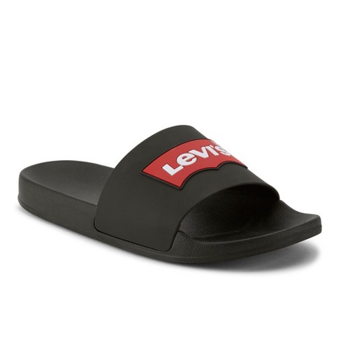Levi's Mens Batwing Slide 2 Slip-on Sandal Shoe, Black, Size 7 : Target