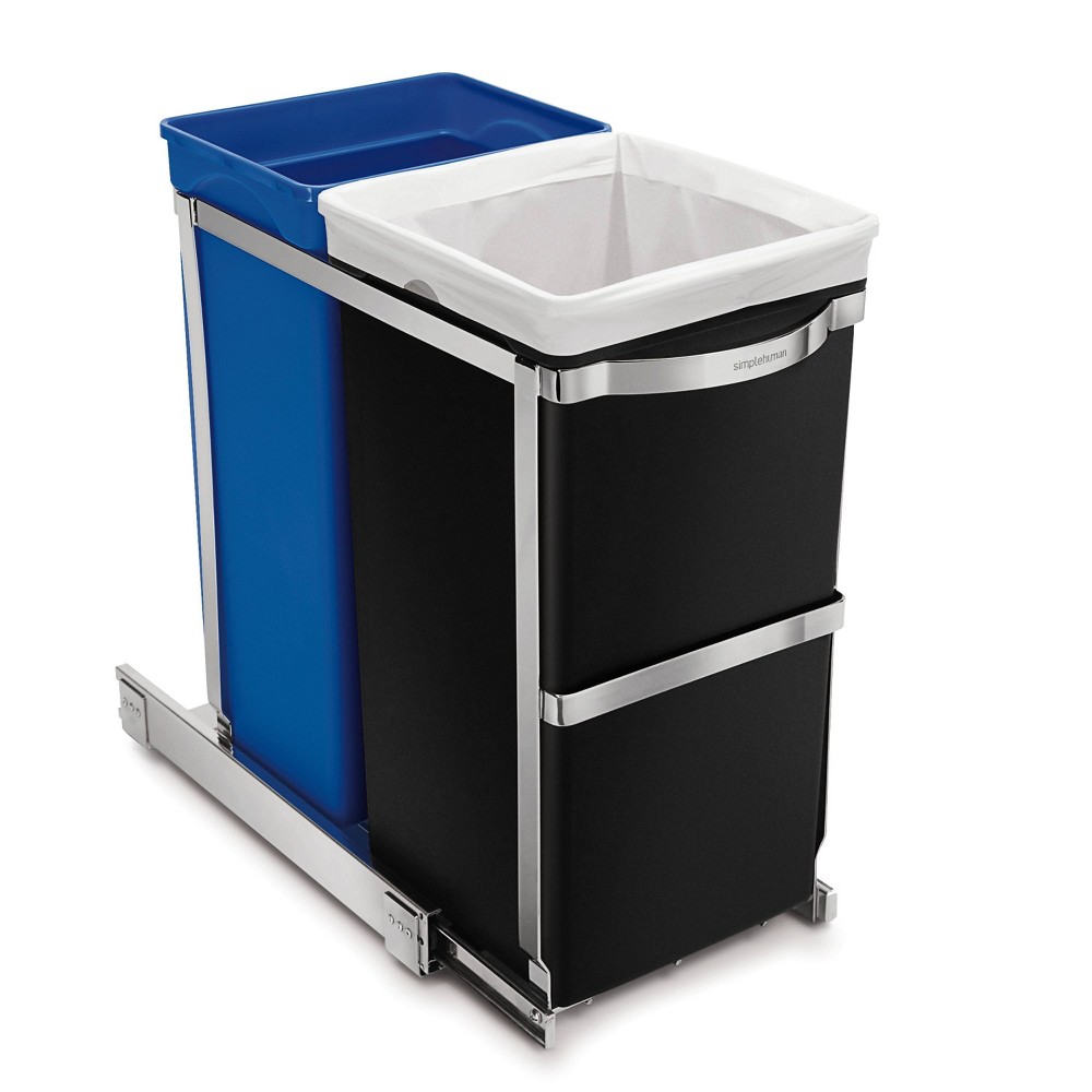simplehuman 35 ltr Under counter Pull Out Recycling Trash Can
