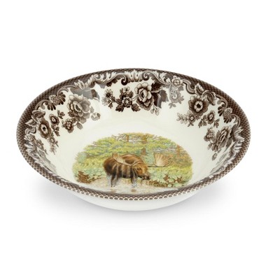 Spode Woodland Ascot Cereal Bowl, 8 Inch, Made in England from Fine Earthenware, Wild Animals - Perfect for Thanksgiving