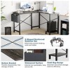 CAVINAS 50" L-Shaped Office Desk, Wooden Writing Table, Corner Gaming Desk with Storage Bracket & Side Pocket, Computer Desk for Home Office/Study - 2 of 4