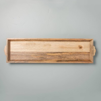 9"x33.5" Carved Wood Tray - Hearth & Hand™ with Magnolia