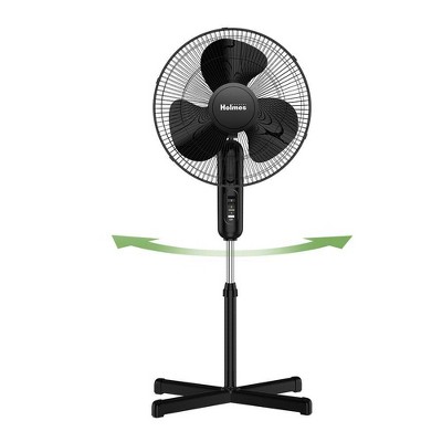 Holmes 16&#34; Oscillating 3 Speed Manual Stand Fan Black_5