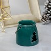 Northlight 3" Dark Green Christmas Votive Candle Holder with Tree Cut Out - 2 of 4