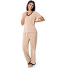 Fruit of the Loom Women's and Plus Short Sleeve Breathable Pajama Set - 2 of 4