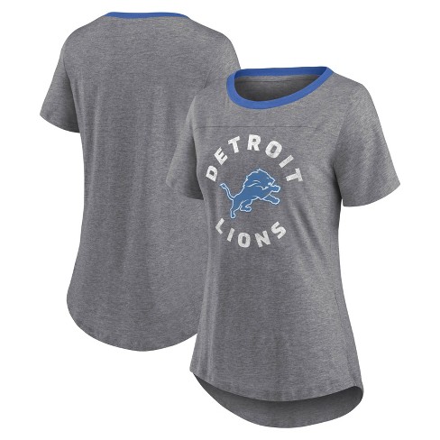 Nfl Detroit Lions Women's Roundabout Short Sleeve Fashion T-shirt : Target