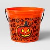 7.64" Jack Halloween Plastic Trick or Treat Pail Orange - Hyde and EEK! Boutique™ - 3 of 4