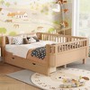Whisen Modern and Elegant Twin Size Wood Platform Bed with Rails for Girls and Boys - 3 of 4