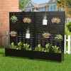 Lirago Iron Raised Garden Bed Mobile Planters Plant Box Trellis for Climbing Plants - 72x47 - 2 of 4