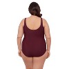 Aqua Green Women's Cinched V-Neck Shirred One Piece - 3 of 3