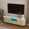 KTMBDW 68" Fluted TV Stand, Modern Entertainment Center for TVs Up to 55 inches, TV Console with Curved Profile Design, Media Console for Living Room - 3 of 4