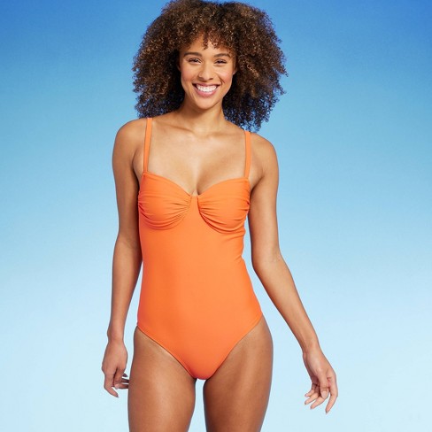 Orange one piece deals swimsuit target