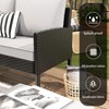 ELJGET 7 PCS Outdoor Furniture Set, Backyard Dining Table Set, Space Saving, Waterproof Seat Cushion, Glass Table, Perfect for Terrace, Garden - 3 of 4