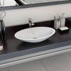 vidaXL Wash Basin Mineral Cast/Marble Cast White Washroom Sink Multi Sizes - 2 of 4