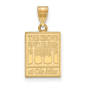 Black Bow Jewelry 10k Yellow Gold Mississippi Rebels NCAA Medium Pendant - 1 of 3