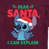 Men's - Lilo and Stitch - Dear Santa I Can Explain Short Sleeve Graphic T-Shirt - 2 of 4