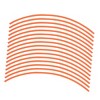 Unique Bargains Self-adhesive Reflective Motorcycle Rim Wheel Striped Sticker Orange 16 Pcs - 3 of 3