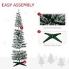 FURNIinspire Artificial Trees Christmas Tree Pencil Slim Snow Flocked Artificial Tree, Christmas Decorations For Party, Green, 39.3"*39.3"*106.3" - 4 of 4