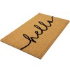 Northlight Natural Coir "Hello" Outdoor Doormat 18" x 30" - 4 of 4